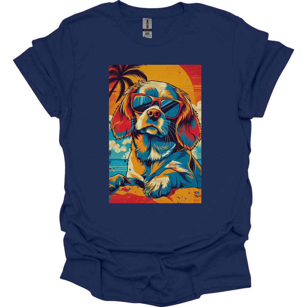 Cocker Spaniel - Summer Dog T-Shirt - Navy