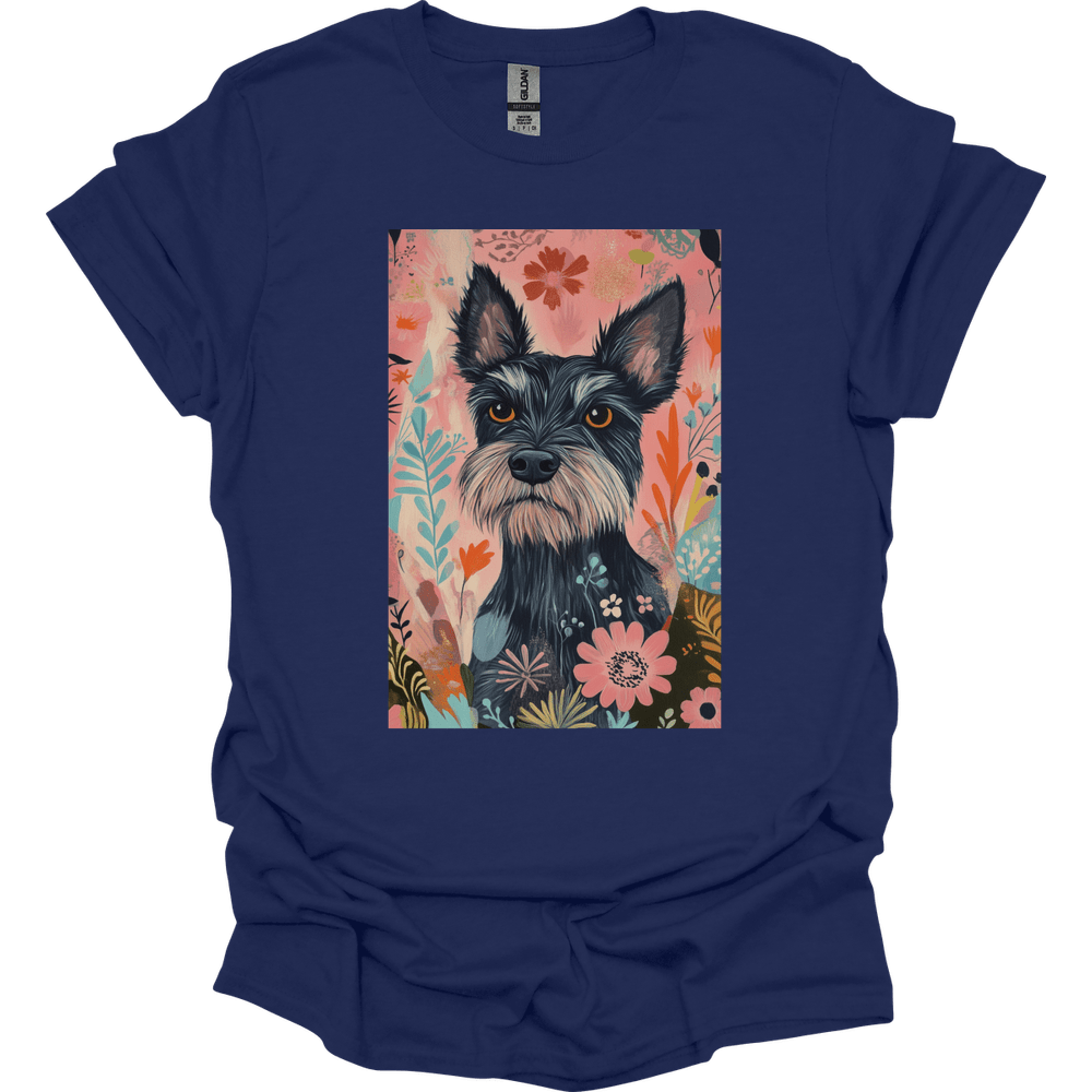 Paddledale Terrier - Boho Dog T-Shirt - Navy