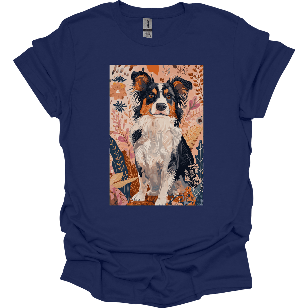 Miniature American Shepherd - Boho Dog T-Shirt - Navy