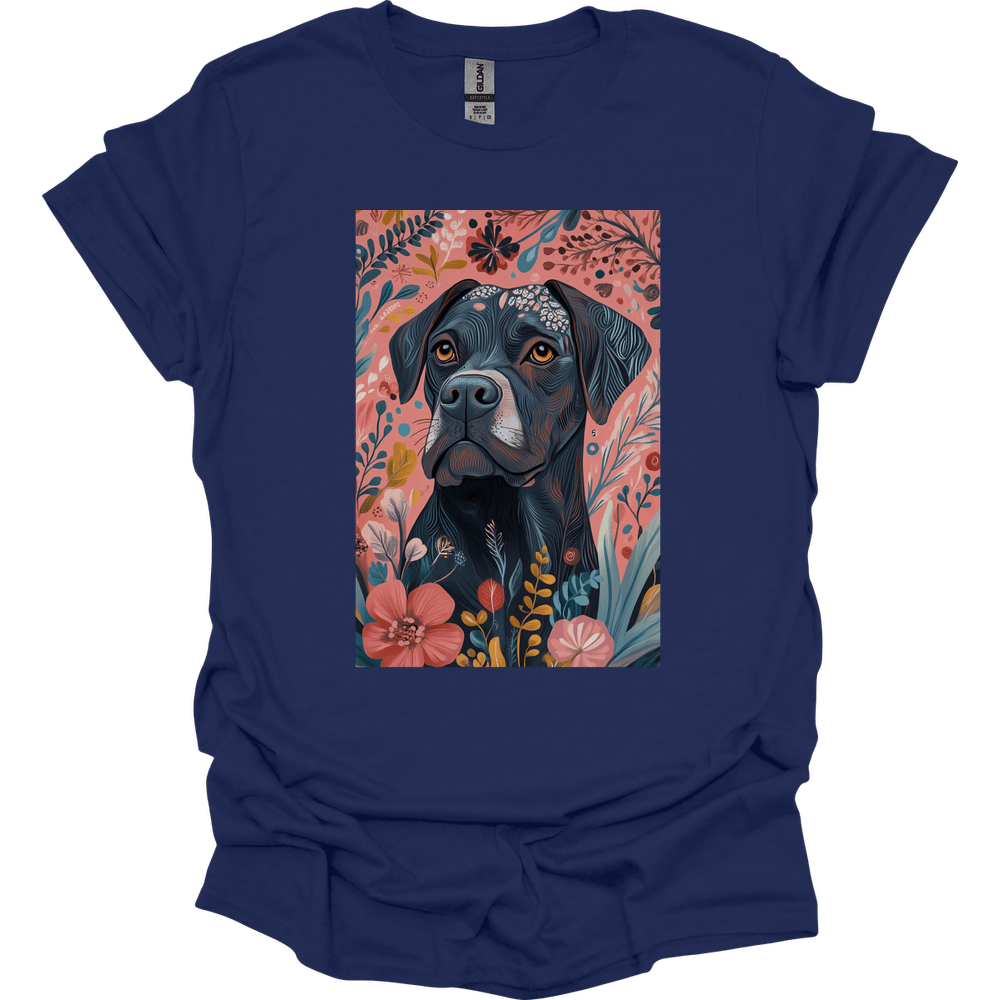 Mastiff - Boho Dog T-Shirt - Navy