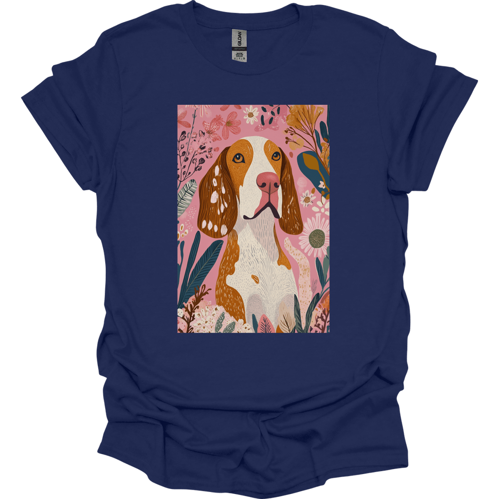 Bracco Italiano - Boho Dog T-Shirt - Navy