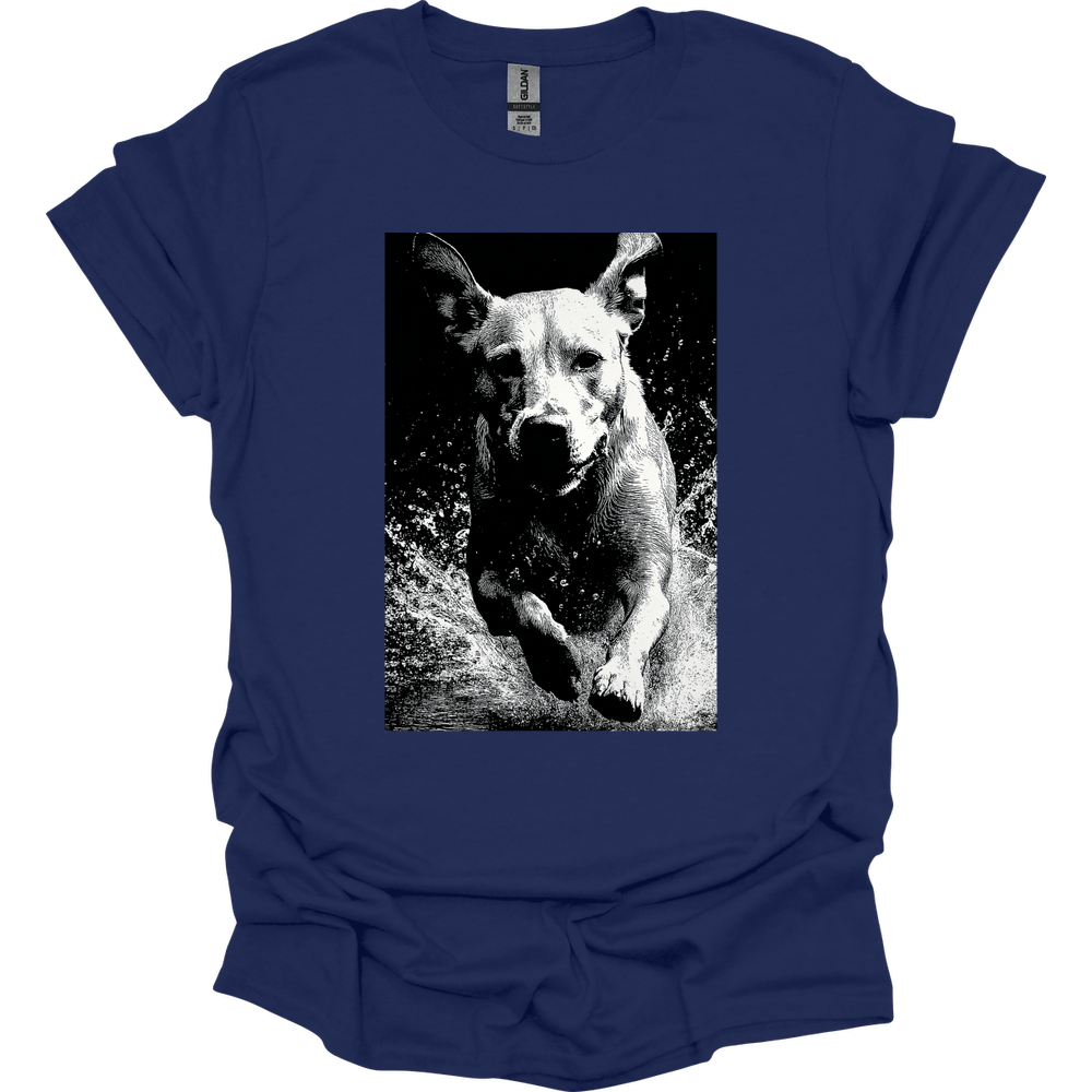 Labrador - Puddle Dog T-Shirt - Navy