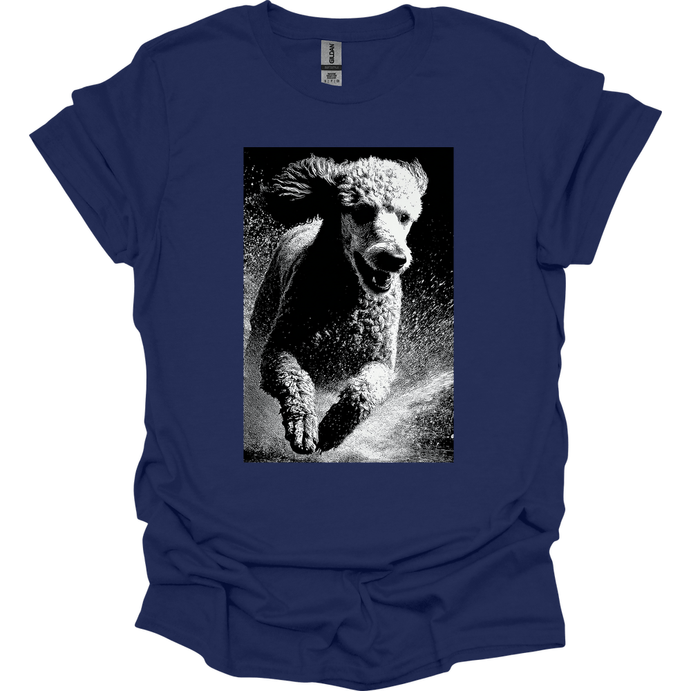 Poodle - Puddle Dog T-Shirt - Navy