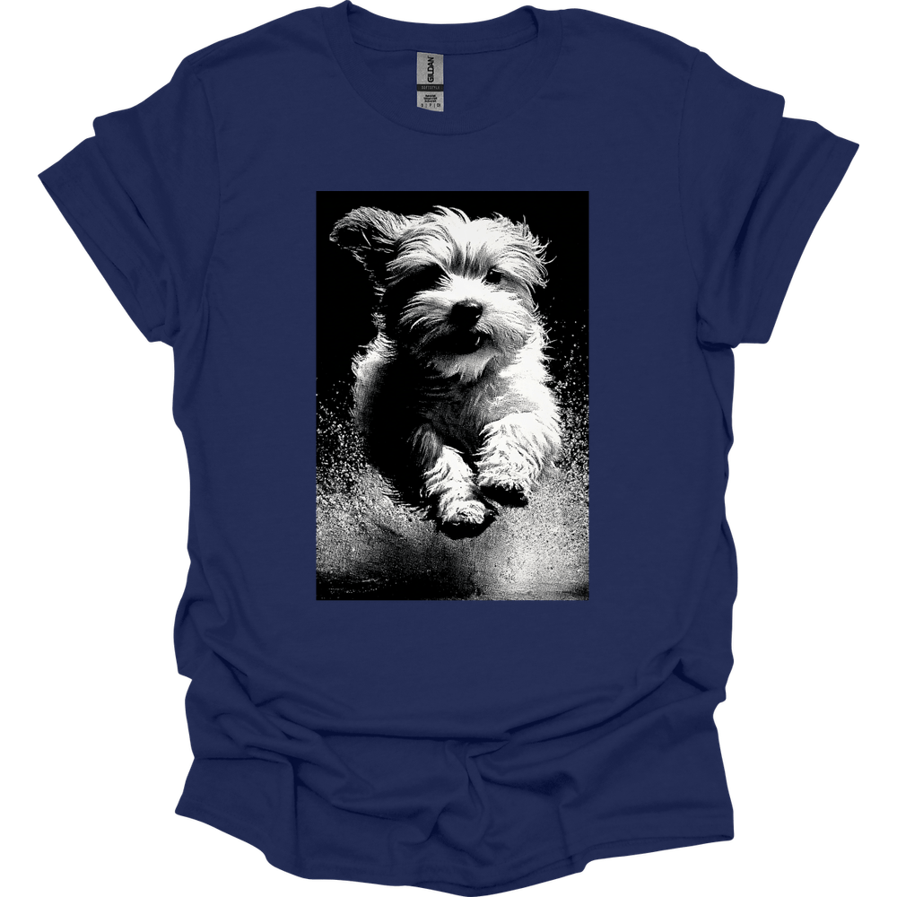 Shih Tzu - Puddle Dog T-Shirt - Navy