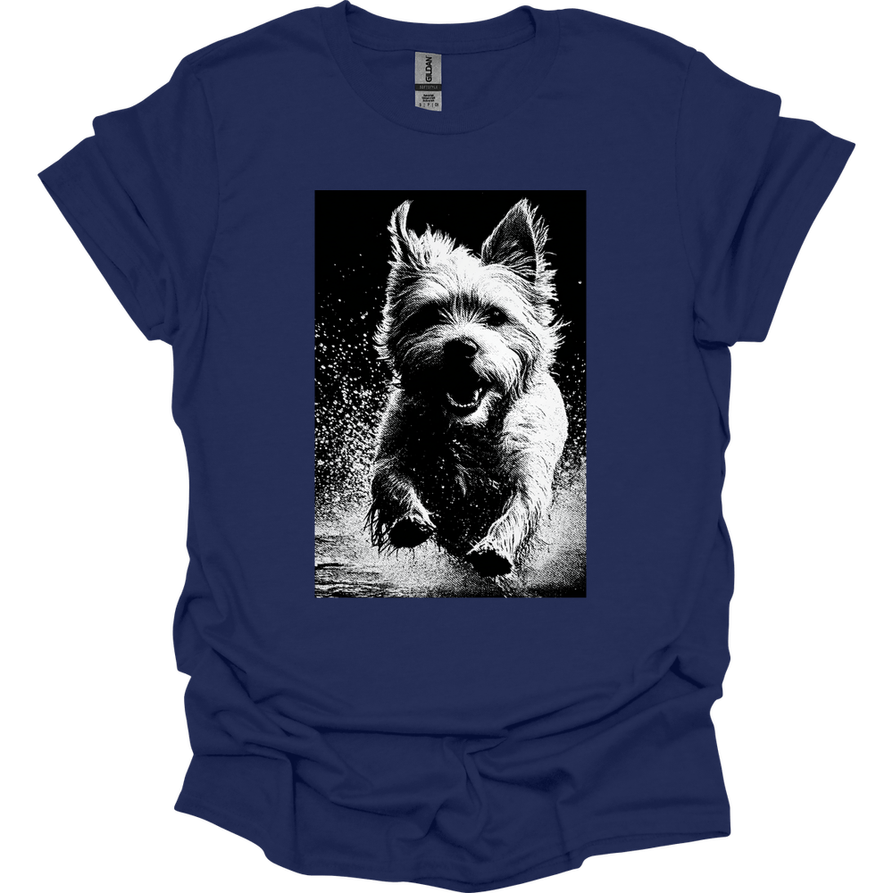 Yorkshire Terrier - Puddle Dog T-Shirt - Navy
