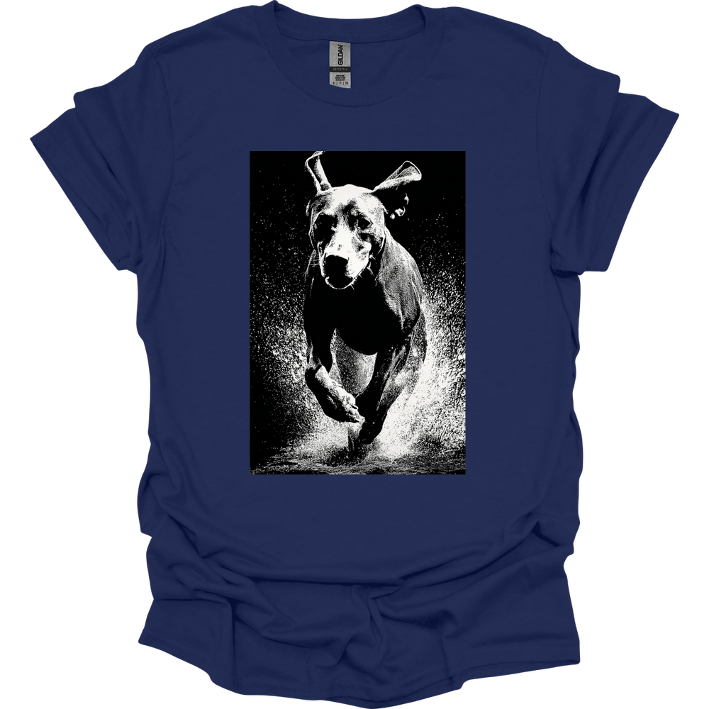 German Shorthaired Pointer - Puddle Dog T-Shirt - Navy