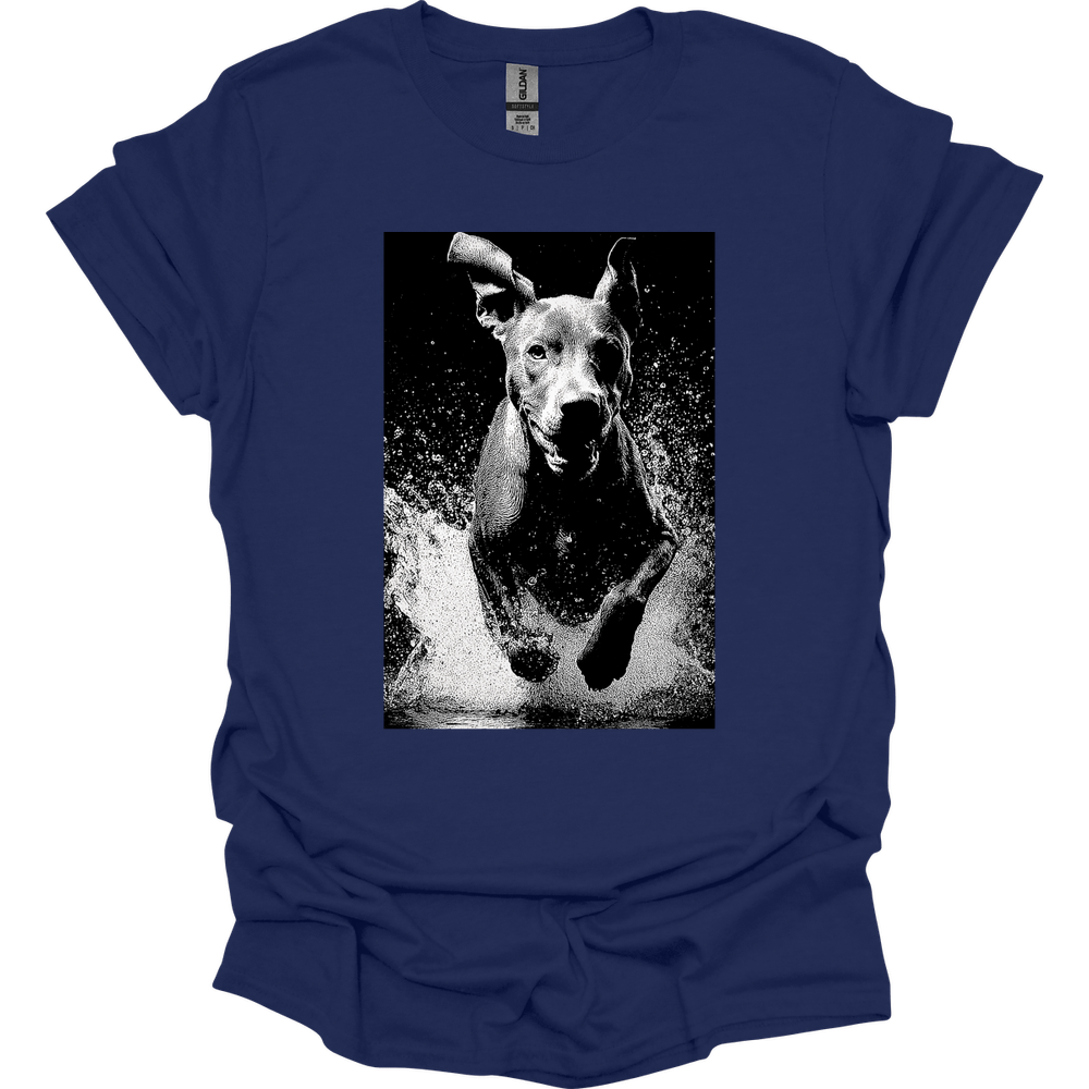Vizsla - Puddle Dog T-Shirt - Navy