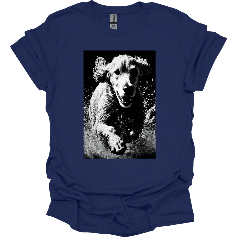 Cocker Spaniel - Puddle Dog T-Shirt - Navy