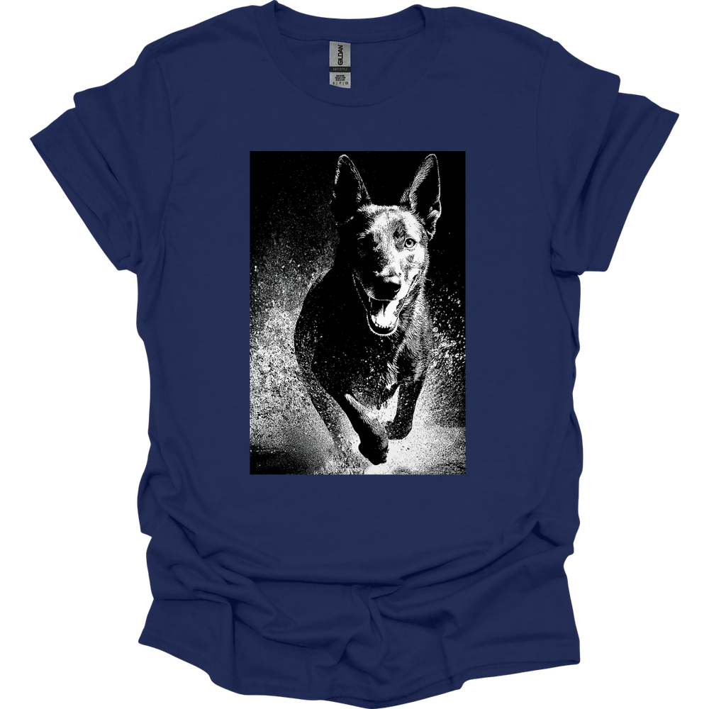 Dutch Shepherd - Puddle Dog T-Shirt - Navy