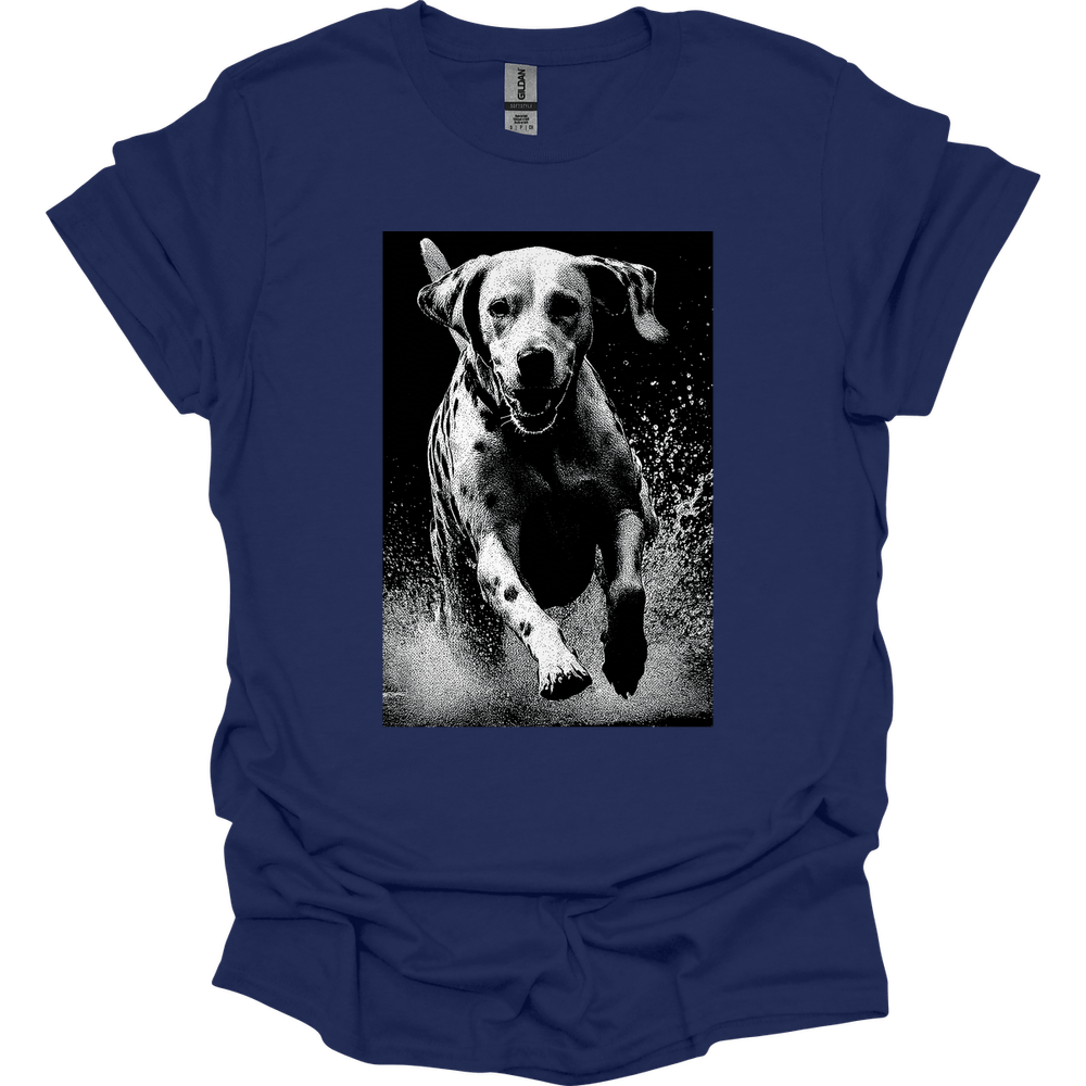 Dalmatian - Puddle Dog T-Shirt - Navy