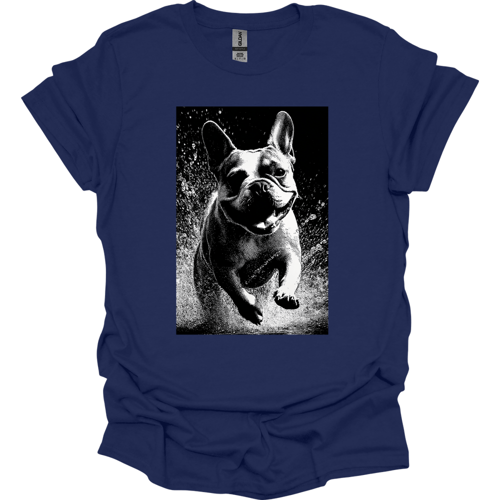 French Bulldog - Puddle Dog T-Shirt - Navy