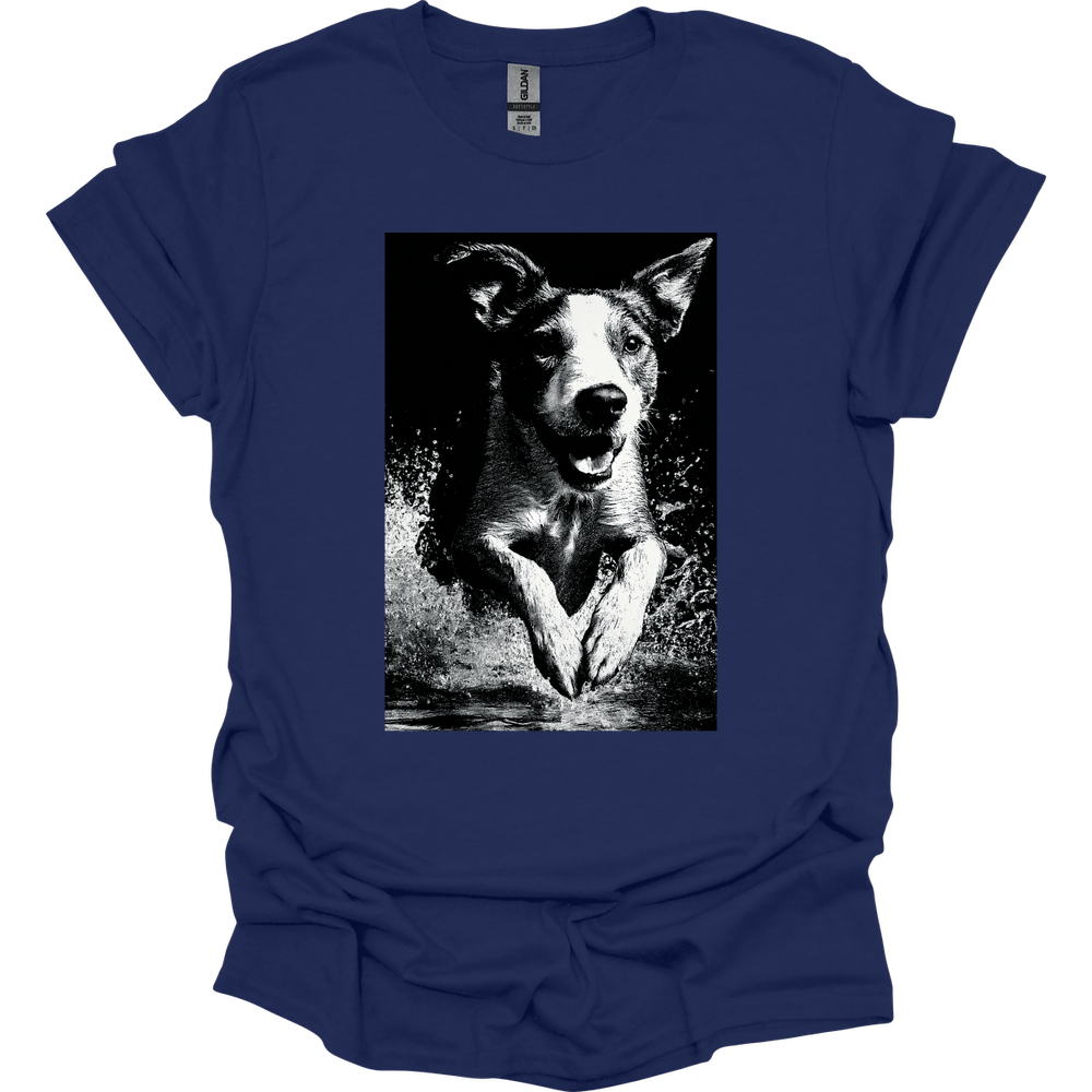 Brittany - Puddle Dog T-Shirt - Navy