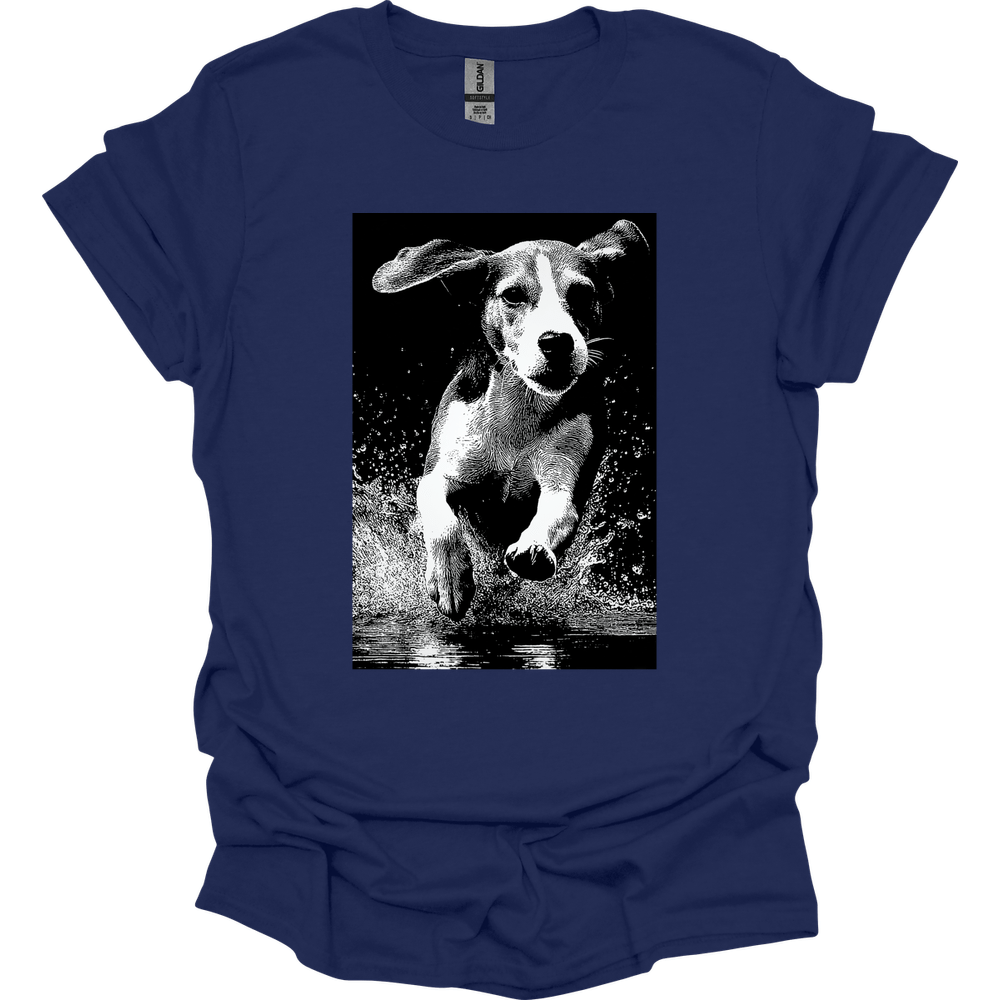 Beagle - Puddle Dog T-Shirt - Navy