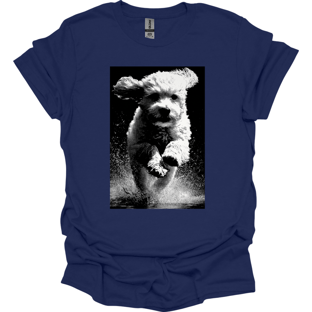 Cavapoo - Puddle Dog T-Shirt - Navy