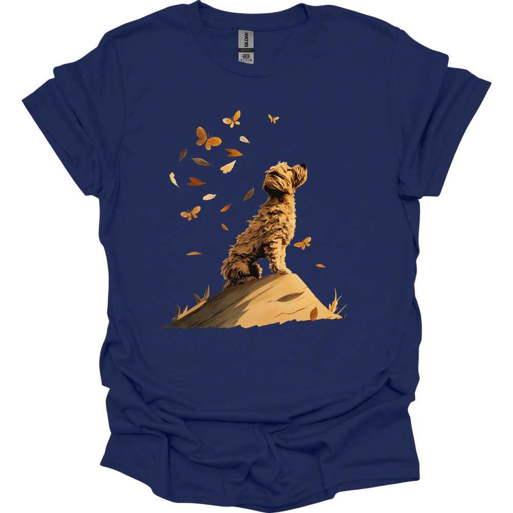 Golden Doodle - Fall Dog T-Shirt - Navy