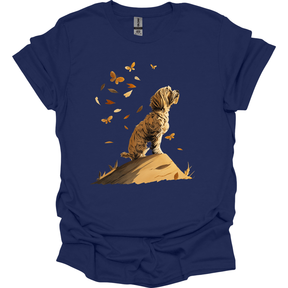 Havanese - Fall Dog T-Shirt - Navy