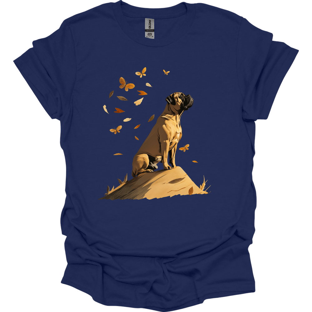 Mastiff - Fall Dog T-Shirt - Navy