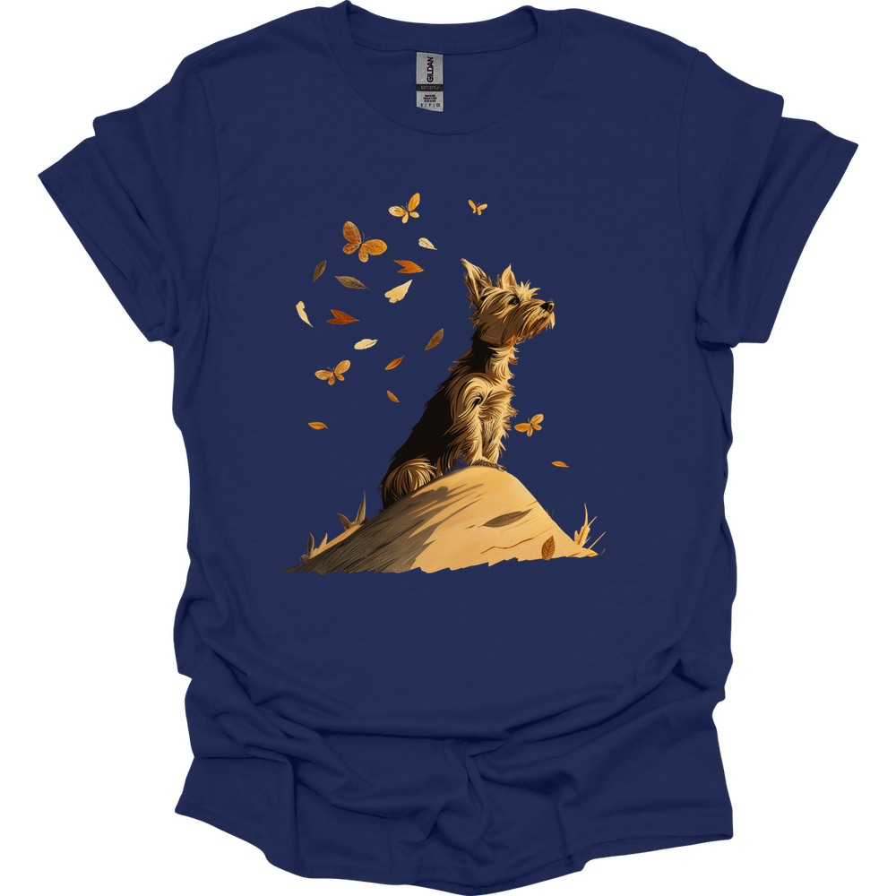 Yorkshire Terrier - Fall Dog T-Shirt - Navy