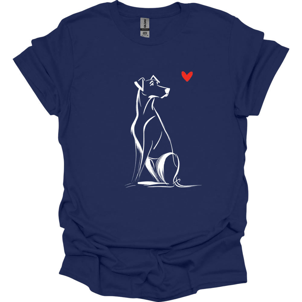 Rhodesian Ridgeback - Sketch Dog T-Shirt - Navy