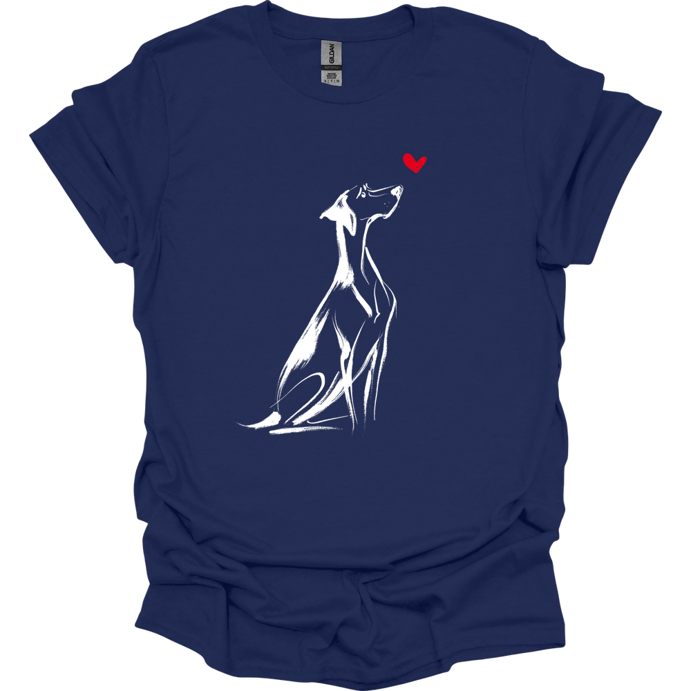 German Shorthaired Pointer - Sketch Dog T-Shirt - Navy