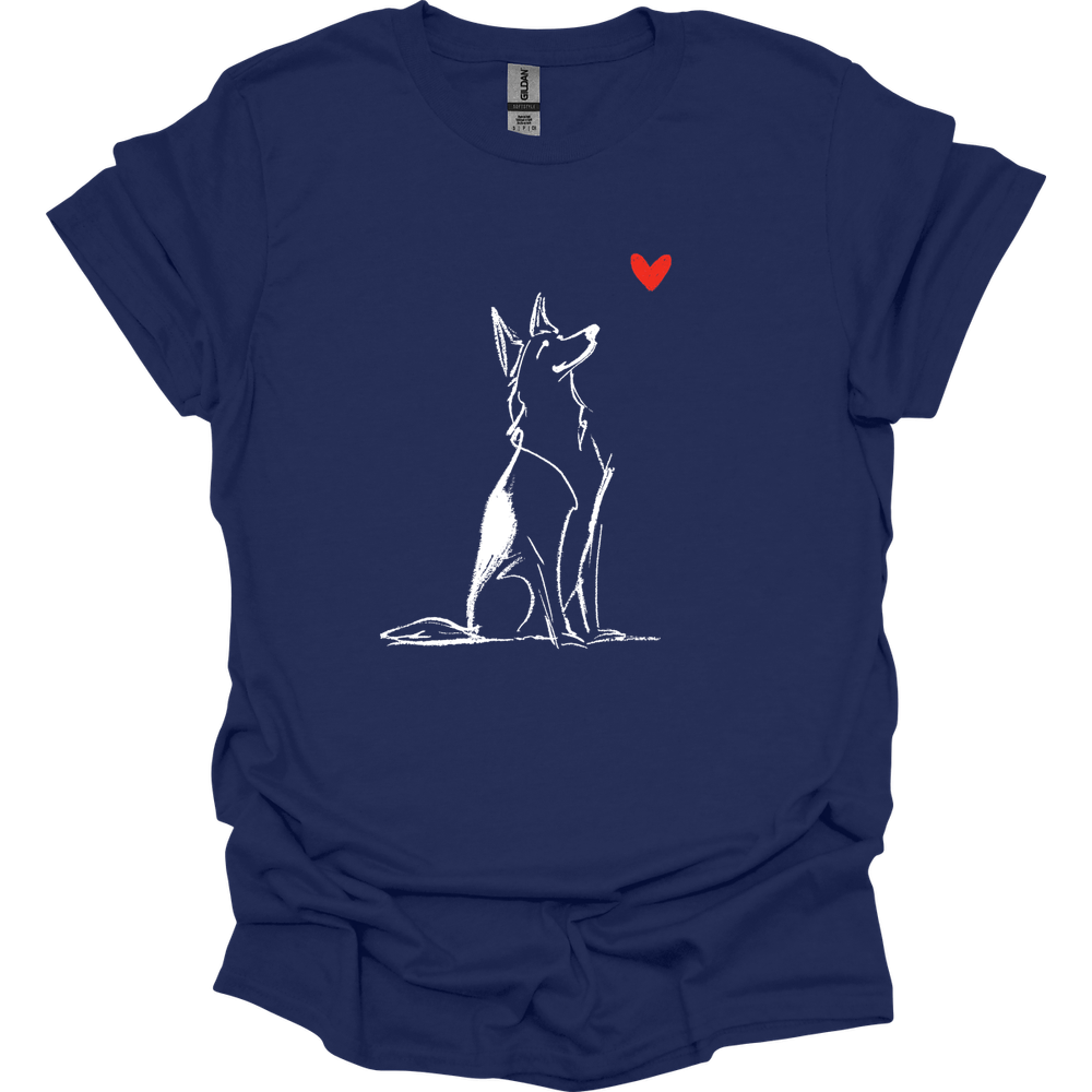 German Shepherd - Sketch Dog T-Shirt - Navy