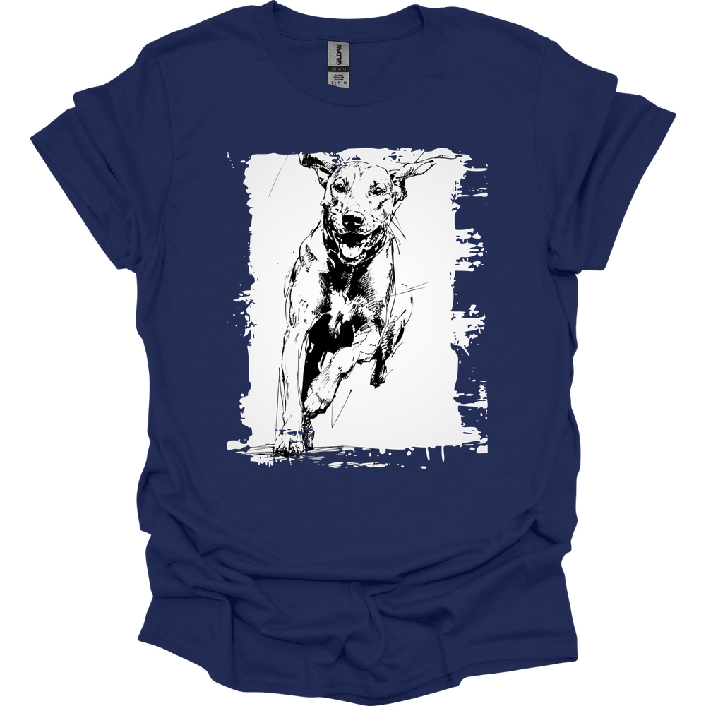 Rhodesian Ridgeback - Running Dog T-Shirt - Navy
