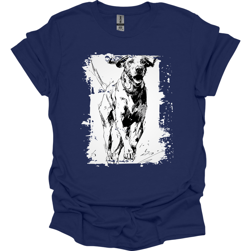 German Shorthaired Pointer - Running Dog T-Shirt - Navy