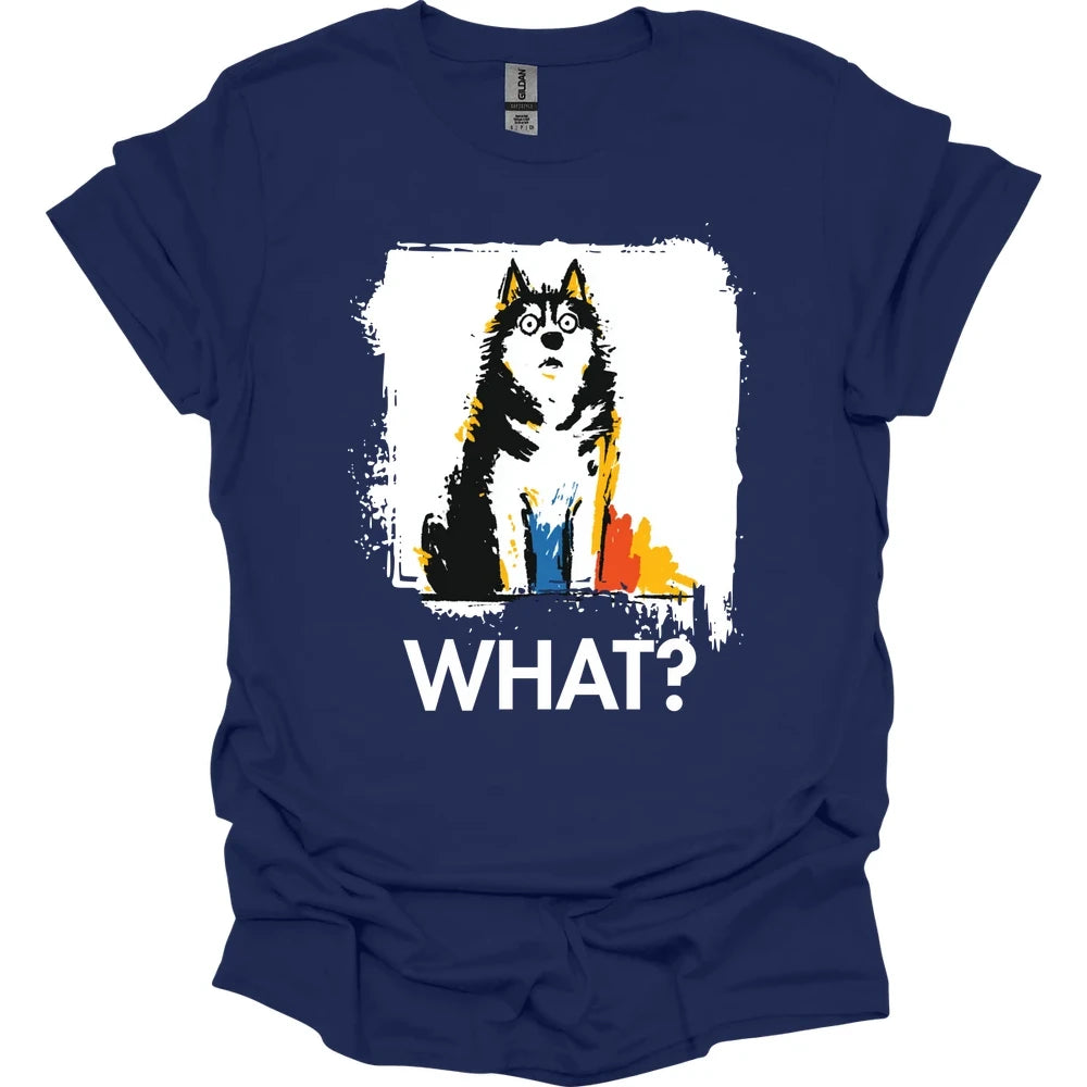 Siberian Husky - What Dog T-Shirt - Navy
