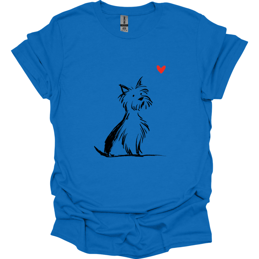 Yorkshire Terrier - Sketch Dog T-Shirt - Royal