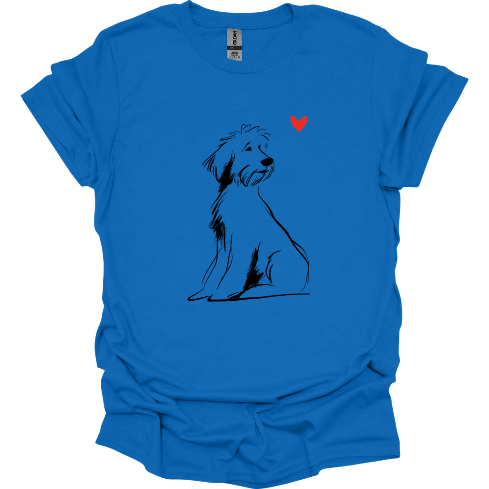 Portuguese Water Dog - Sketch Dog T-Shirt - Royal