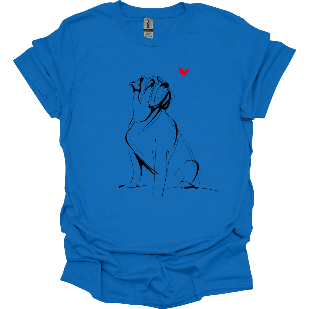 Mastiff - Sketch Dog T-Shirt - Royal