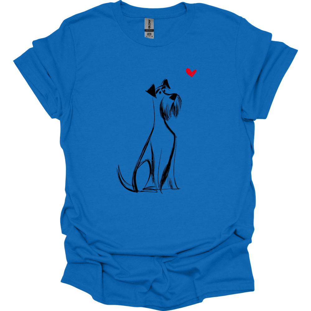 Giant Schnauzer - Sketch Dog T-Shirt - Royal
