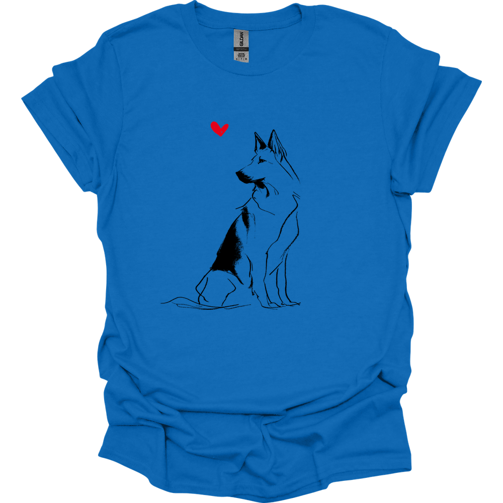 Dutch Shepherd - Sketch Dog T-Shirt - Royal