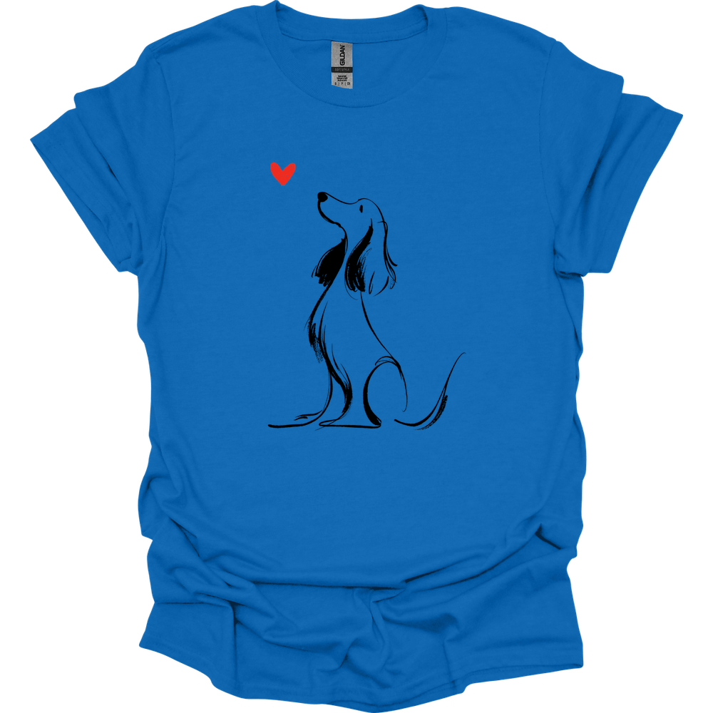 Cocker Spaniel - Sketch Dog T-Shirt - Royal