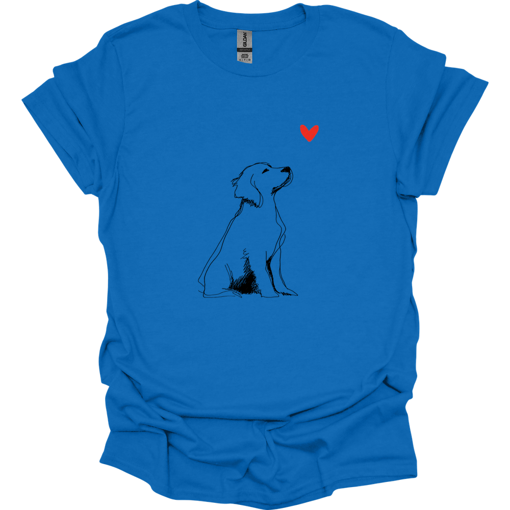 Brittany - Sketch Dog T-Shirt - Royal
