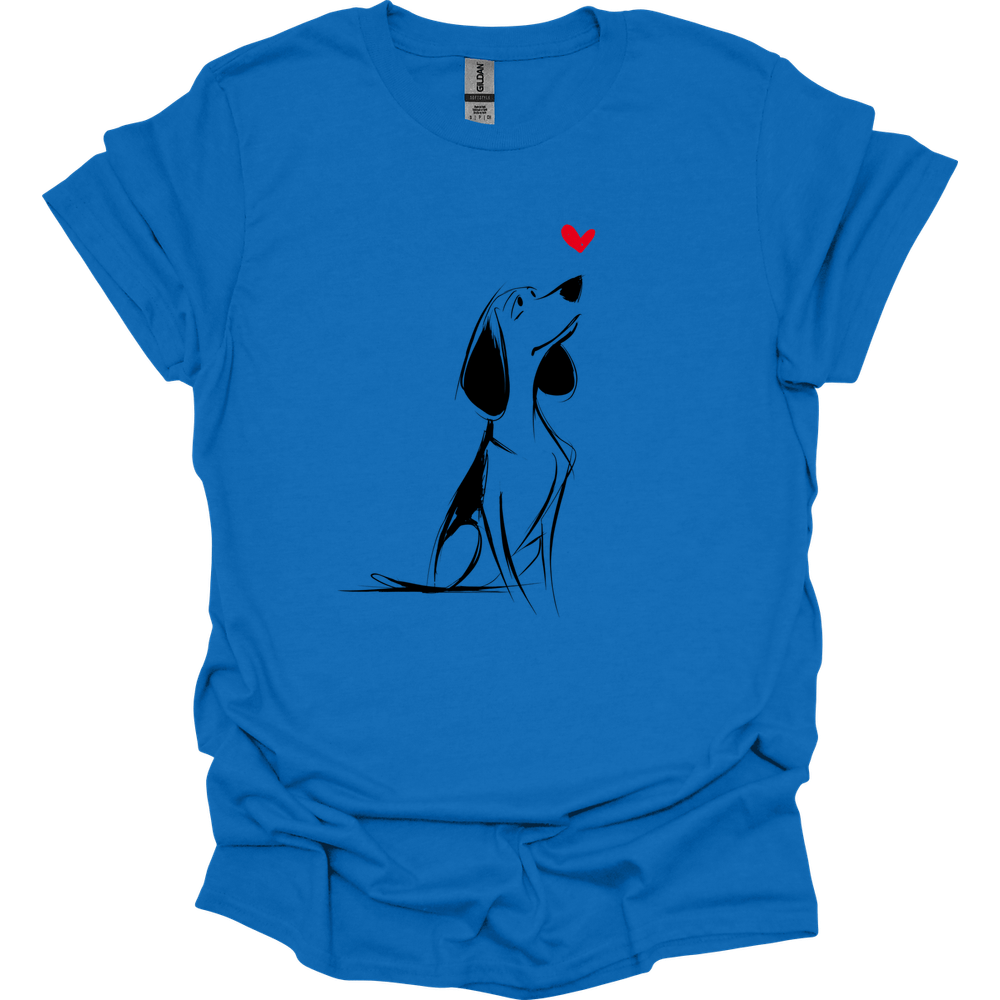 Beagle - Sketch Dog T-Shirt - Royal
