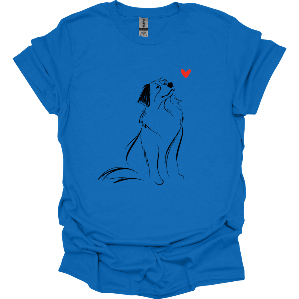 Bernese Mountain Dog - Sketch Dog T-Shirt - Royal