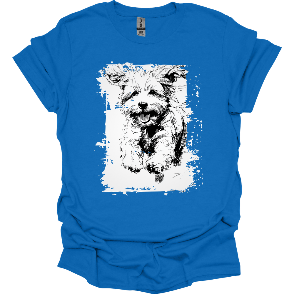 Bichon Frise - Running Dog T-Shirt - Royal