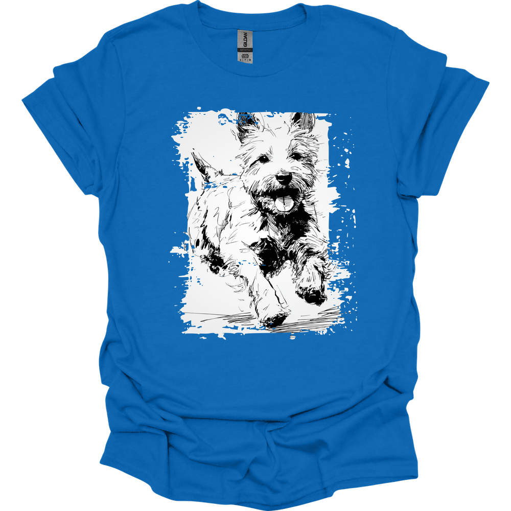 West Hightland White Terrier - Running Dog T-Shirt - Royal