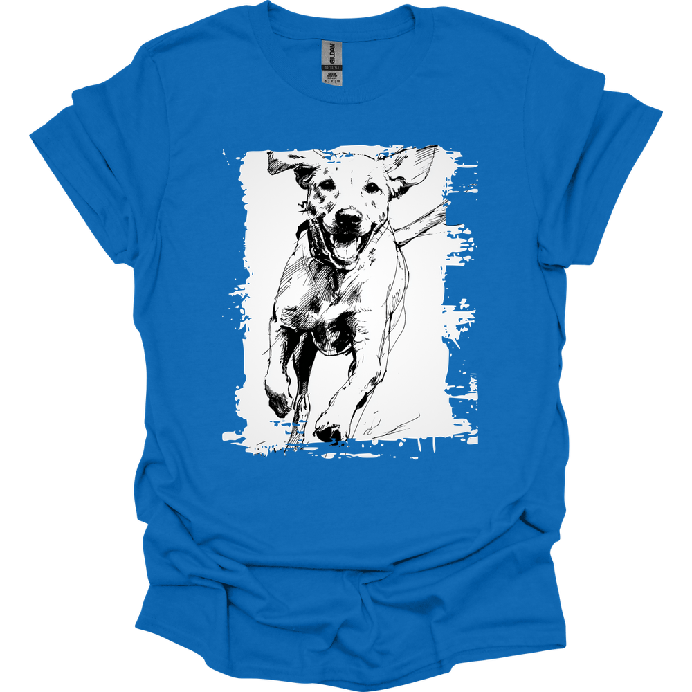 Labrador - Running Dog T-Shirt - Royal
