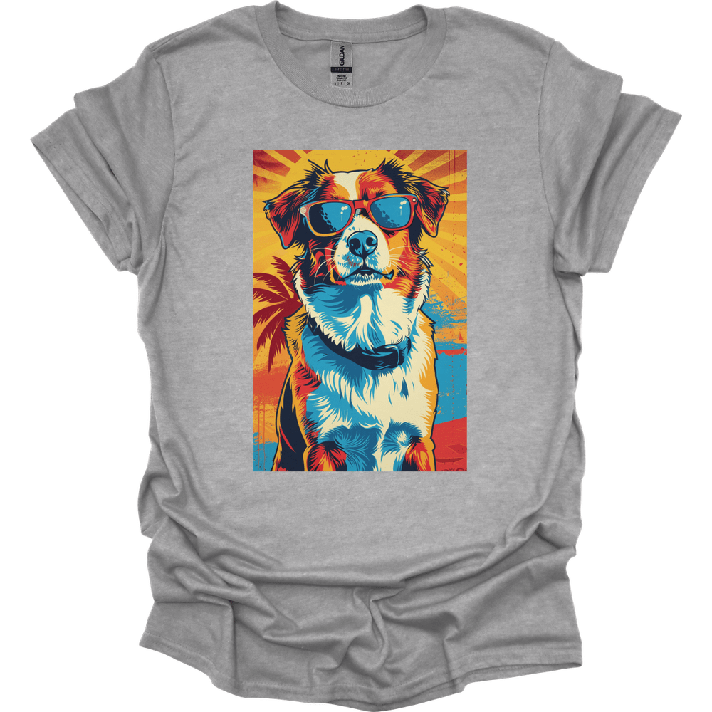 Miniature American Shepherd - Summer Dog T-Shirt - Sport Grey