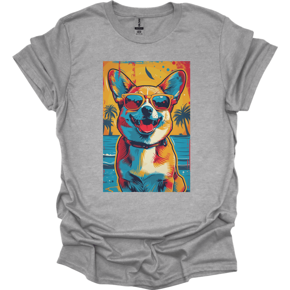 Pembroke Welsh Corgi - Summer Dog T-Shirt - Sport Grey