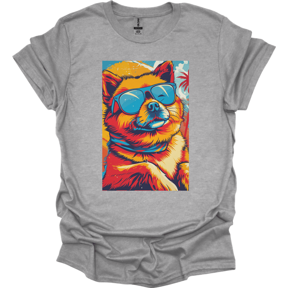 Pomeranian - Summer Dog T-Shirt - Sport Grey