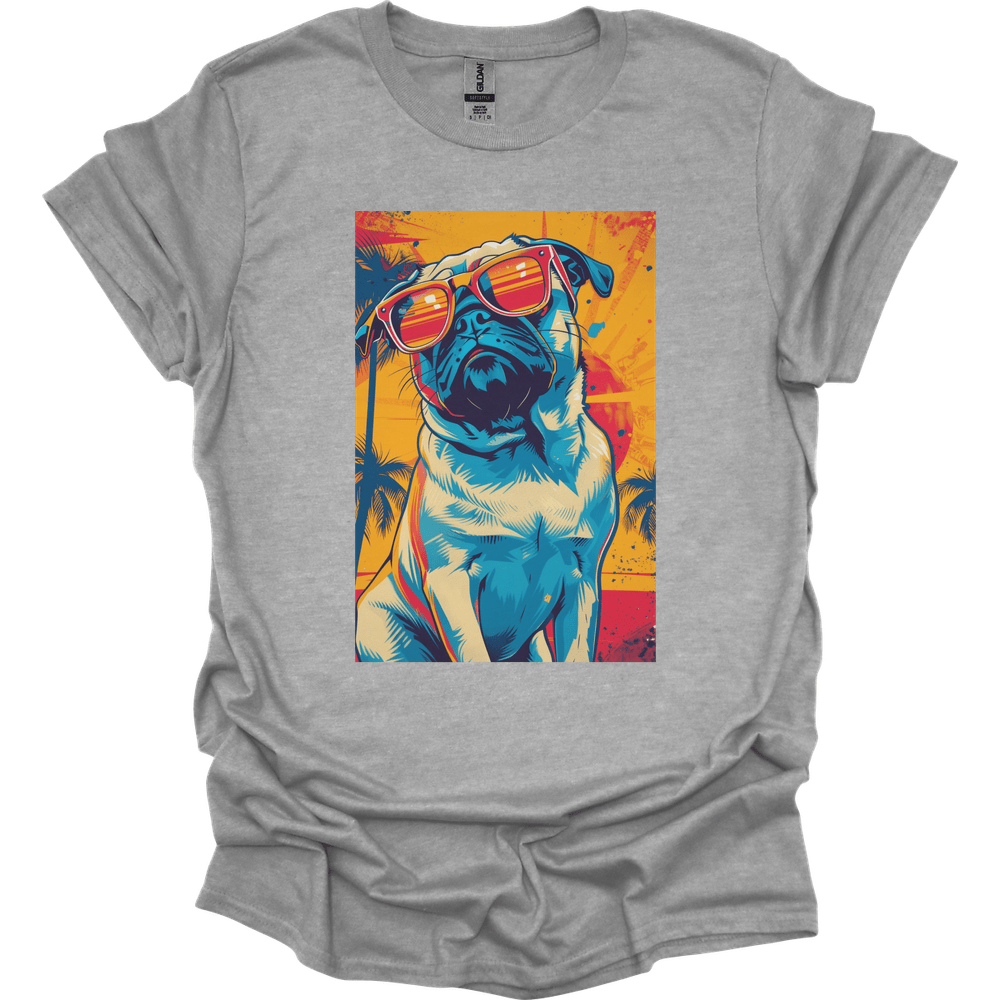 Pug - Summer Dog T-Shirt - Sport Grey