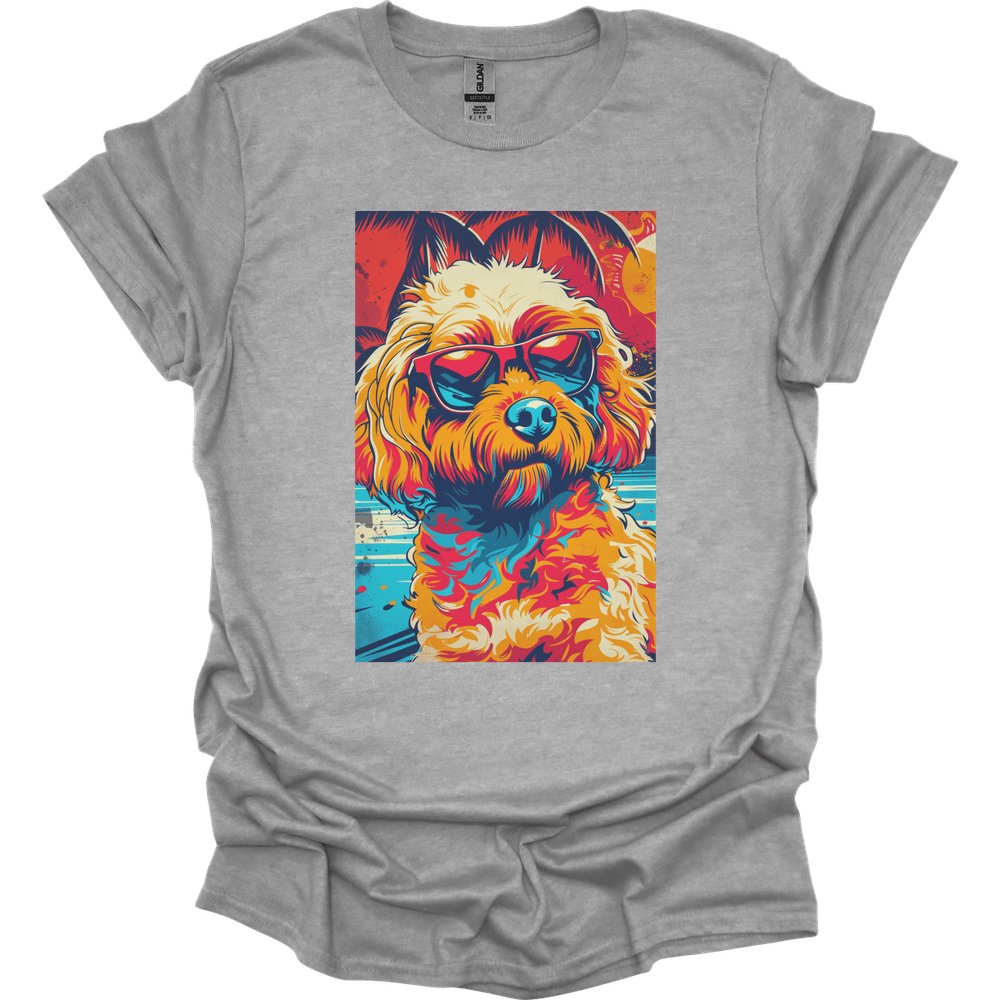 Poodle - Summer Dog T-Shirt - Sport Grey