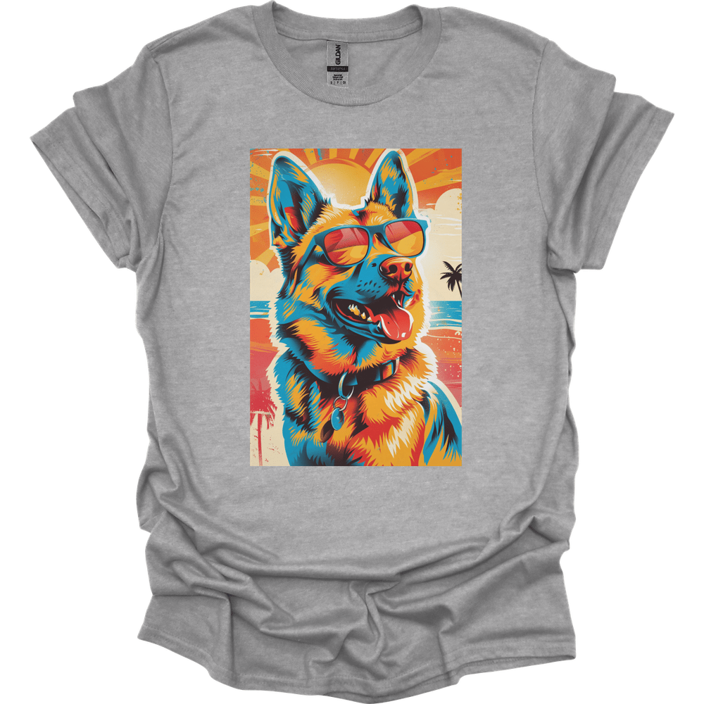 German Shepherd - Summer Dog T-Shirt - Sport Grey