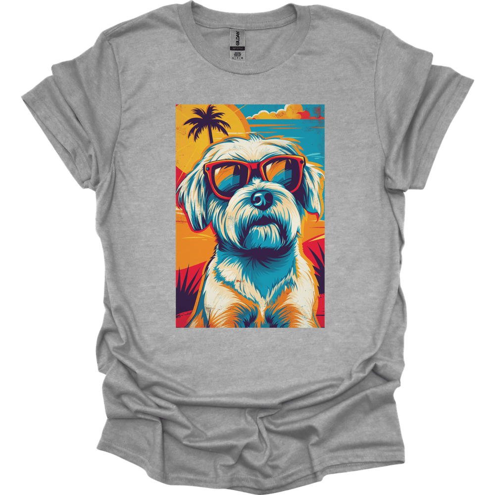Maltese - Summer Dog T-Shirt - Sport Grey