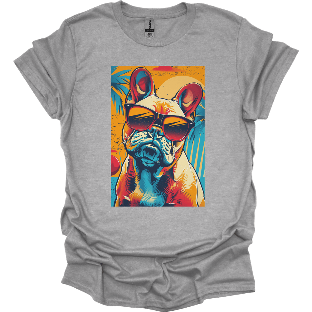 French Bulldog - Summer Dog T-Shirt - Sport Grey