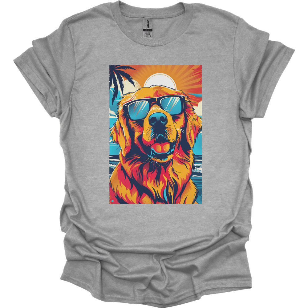Golden Retriever - Summer Dog T-Shirt - Sport Grey