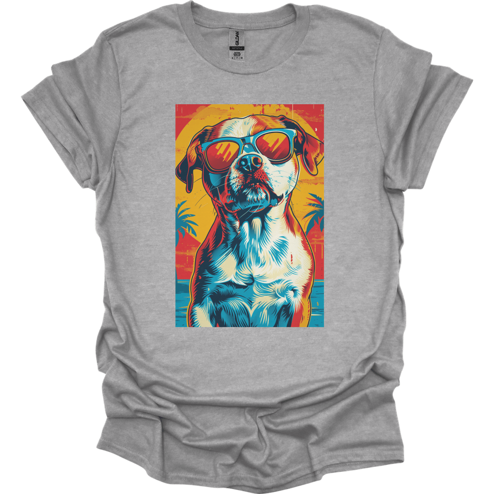Brittany - Summer Dog T-Shirt - Sport Grey